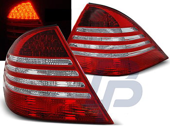 MERCEDES W220 S-CLASS 09.98-05.05 RED WHITE LED TAILLIGHTS