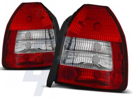 TAILLIGHTS HONDA CIVIC 09.95-02.01 3D RED WHITE