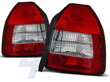 TAILLIGHTS HONDA CIVIC 09.95-02.01 3D RED WHITE