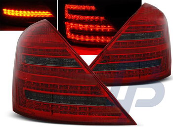 MERCEDES W221 S-CLASS 05-09 RED SMOKE LED TAILLIGHTS