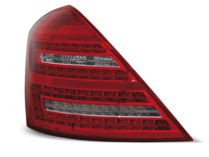 MERCEDES W221 S-CLASS 05-09 RED WHITE LED TAILLIGHTS