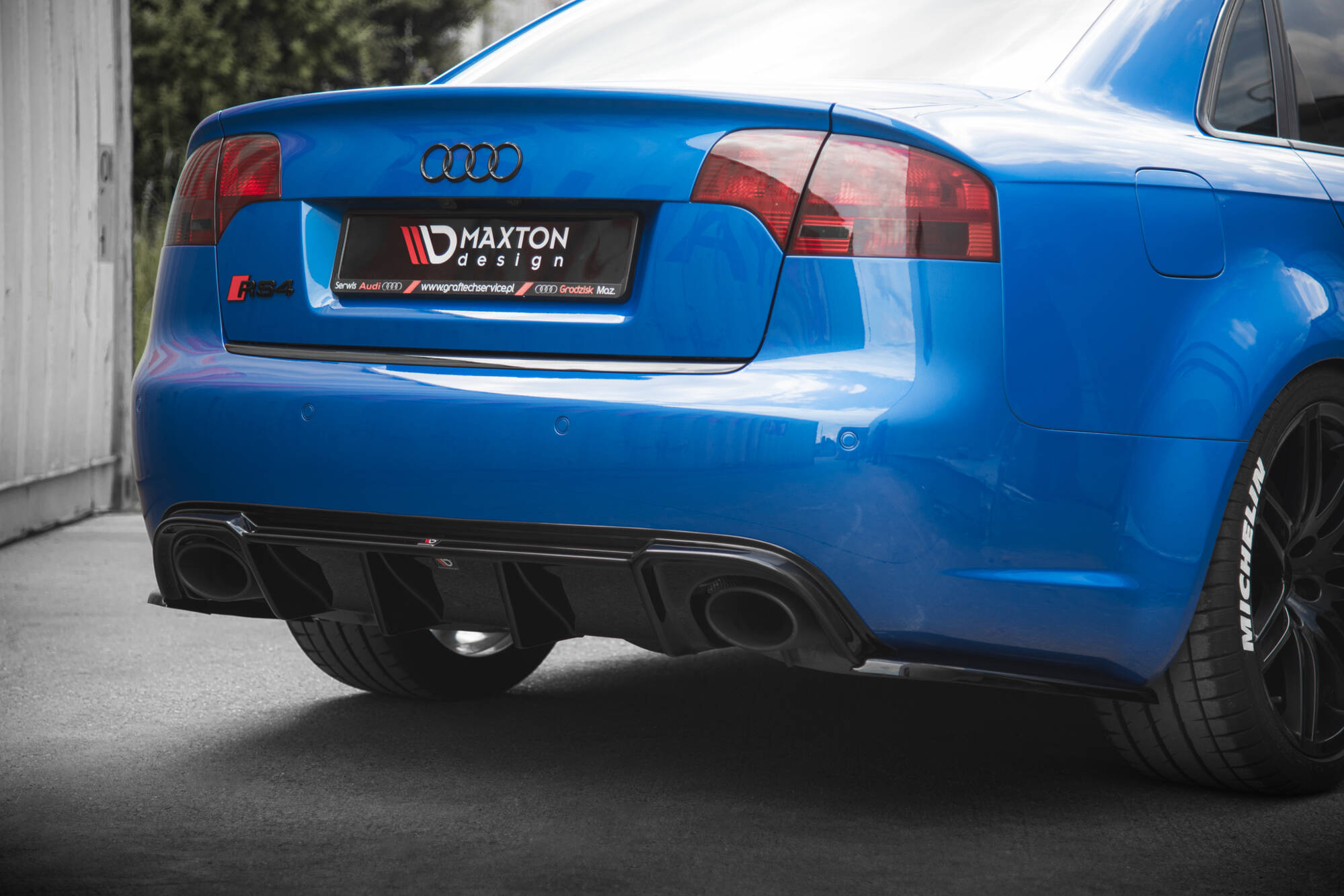 Rear Side Splitters V.2 Audi RS4 Sedan B7 - 4