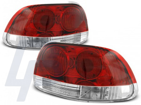 TAILLIGHTS HONDA CRX DEL SOL 03.92-97 RED WHITE
