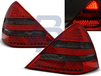 MERCEDES R170 SLK 04.96-04 RED SMOKE LED TAILLIGHTS