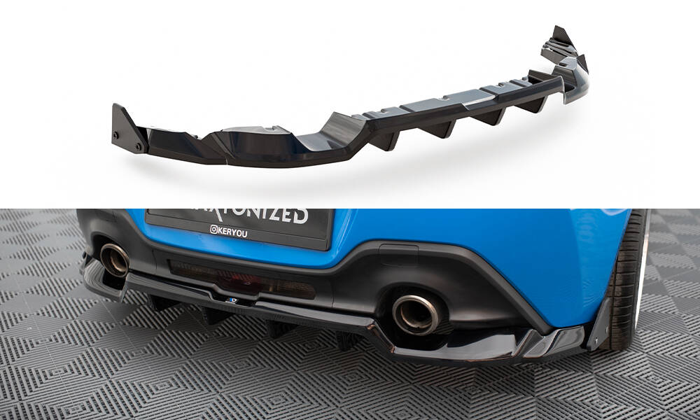 Central Rear Splitter (Vertical Bars) V.1 + Flaps Toyota GR86 Mk1