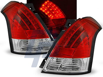 SUZUKI SWIFT 05.05-10 CHROME LED TAILLIGHTS