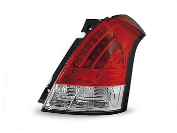 SUZUKI SWIFT 05.05-10 RED WHITE LED TAILLIGHTS
