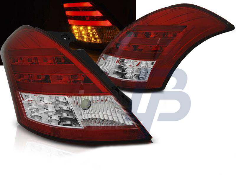 SUZUKI SWIFT IV 10- RED WHITE LED TAILLIGHTS BAR - 6