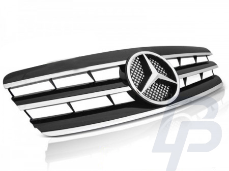 GRILLS MERCEDES W203 00-07 CL STYLE BLACK CHROME