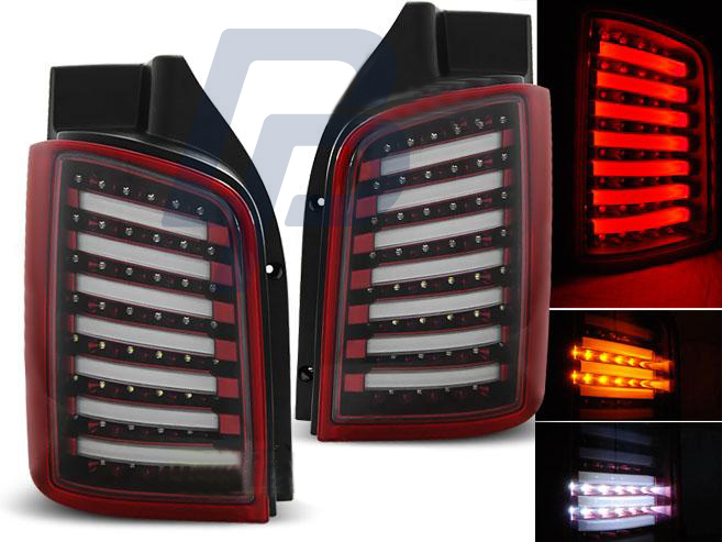 VW T5 04.03-09 / 10-15 RED WHITE LED TAILLIGHTS - 2