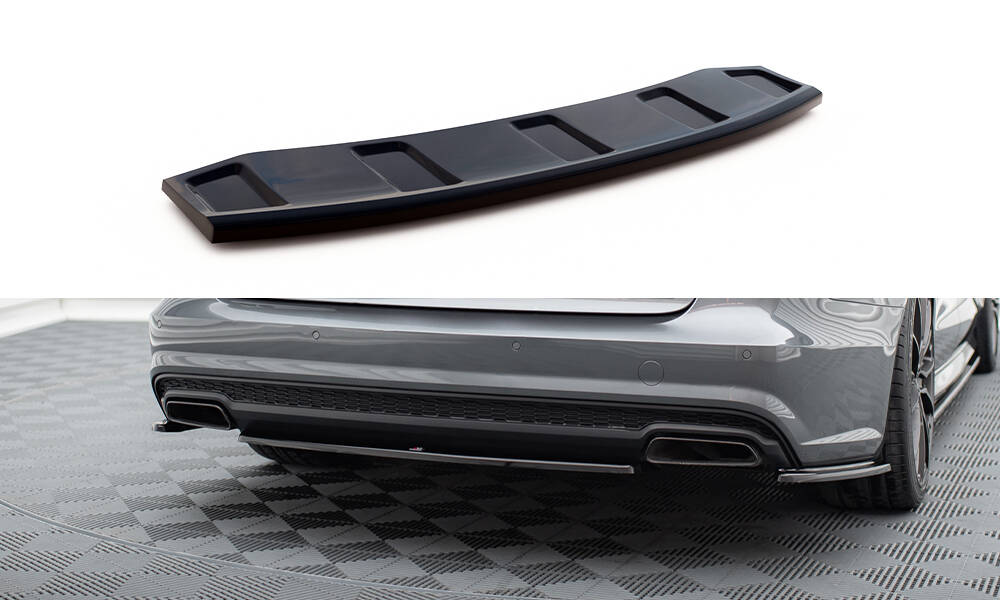Central Rear Splitter Audi A6 S-Line C7 FL