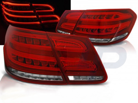 LED TAILLIGHTS MERCEDES W212 E-CLASS 09-13 SEQ RED WHITE LED