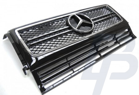 GRILLS MERCEDES W463 90-12 C63 AMG STYLE BLACK CHROME - 3