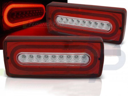 LED TAILLIGHTS MERCEDES W463 G-CLASS 90-12 RED WHITE LED