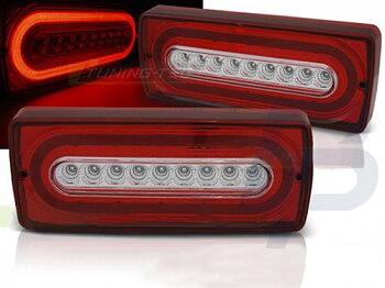 LED TAILLIGHTS MERCEDES W463 G-CLASS 90-12 RED WHITE LED