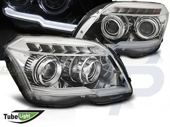 HEADLIGHTS MERCEDES GLK X204 06.08-08.12 TUBE LIGHT CHROME