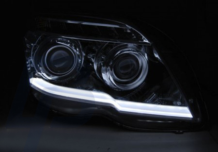 HEADLIGHTS MERCEDES GLK X204 06.08-08.12 TUBE LIGHT CHROME - 2