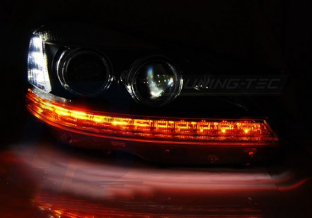 HEADLIGHTS MERCEDES W221 05-09 DAYLIGHT HID BLACK - 3