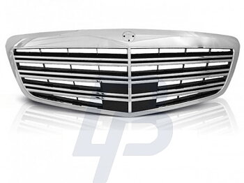 MERCEDES W221 09-13  S65 AMG KROM SVART GRILL