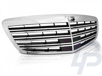 MERCEDES W221 09-13  S65 AMG KROM SVART GRILL
