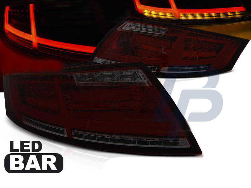 AUDI TT 04.06-02.14 RÖDA RÖKTONADE LED BAKLAMPOR - 8
