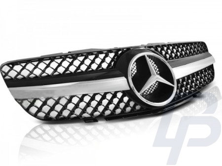 GRILLS MERCEDES SL R230 01-06 CL63 STYLE BLACK CHROME