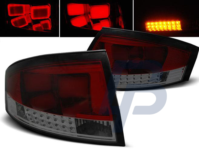 AUDI TT 8N 99-06 RÖDA RÖKTONADE LED BAKLAMPOR - 3