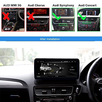 10,25" AUDI 8K B8 A5 8T Q5 8R ANDROID 13  NAVIGATION MULTIMEDIA SYSTEM