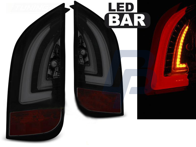 VW UP! 3.11- / SKODA CITIGO 12.11-  SMOKE BLACK LED TAILLIGHTS BAR - 3