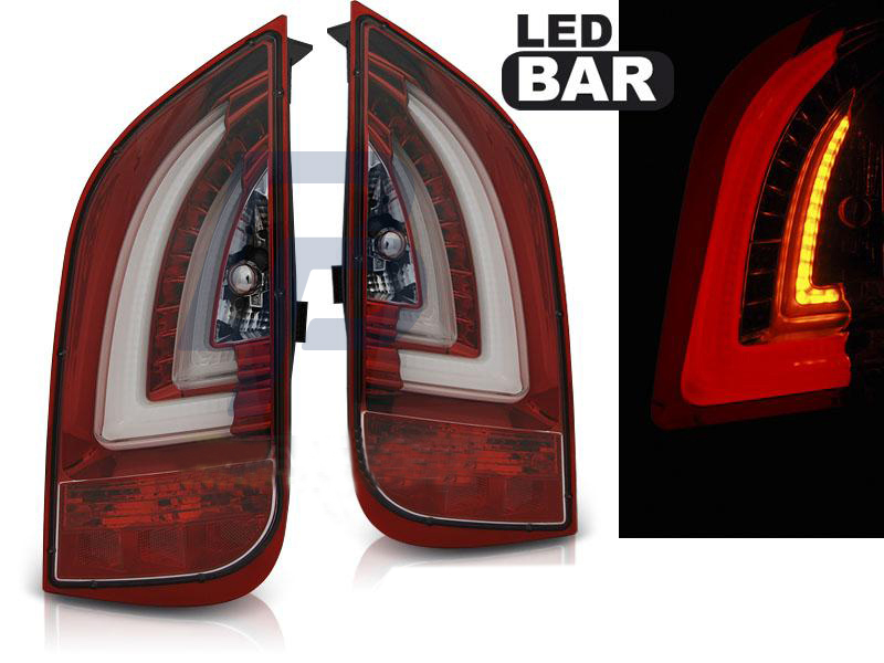 VW UP! 3.11- / SKODA CITIGO 12.11- RED WHITE LED TAILLIGHTS BAR - 4