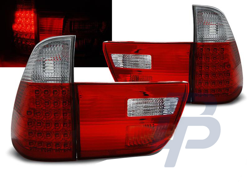 BMW X5 E53 09.99-06 RED WHITE LED TAILLIGHTS - 3