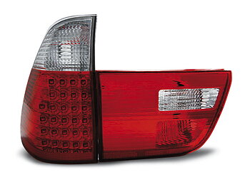 BMW X5 E53 09.99-06 RED WHITE LED TAILLIGHTS
