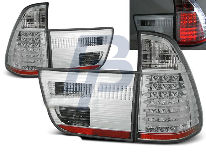 BMW X5 E53 09.99-10.03 CHROME LED TAILLIGHTS - 2