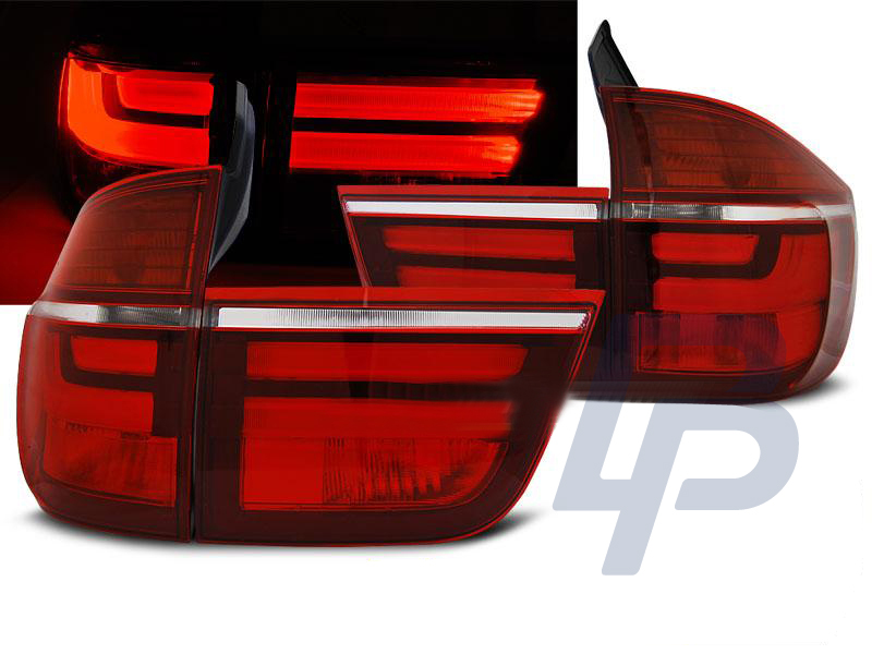 BMW X5 E70  03.07-05.10 RED WHITE LED TAILLIGHTS - 4