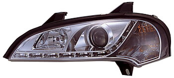 OPEL TIGRA A R8 STYLE LED HEADLIGHTS CHROME V1