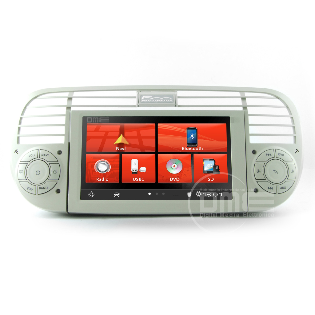 6.2" FIAT  500 MODELLANPASSAD ANDROID HUVUDENHET - 7