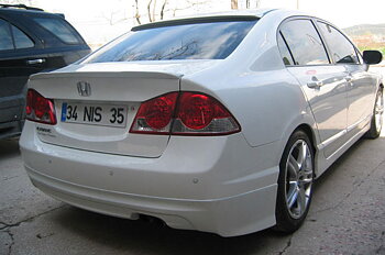 HONDA CIVIC 4D/HYBRID 05+ MUGEN LOOK ABS REAR LIP [SIX]