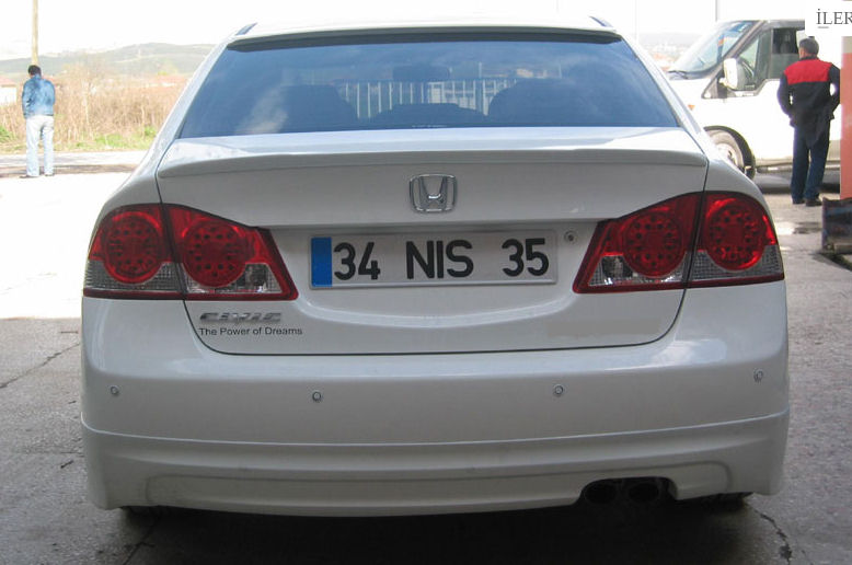 HONDA CIVIC 4D/HYBRID 05+ MUGEN LOOK ABS REAR LIP [SIX] - 2
