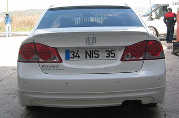 HONDA CIVIC 4D/HYBRID 05+ MUGEN LOOK ABS REAR LIP [SIX]