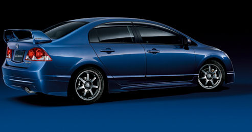 HONDA CIVIC 4D/HYBRID 05+ MUGEN LOOK ABS SIDESKIRTS [SIX] - 2