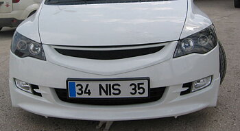 HONDA CIVIC 4D/HYBRID 05-08 ABS GRILL [SIX]