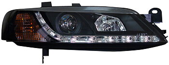 OPEL VECTRA B 96-99 HEADLIGHTS BLACK V1
