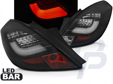 LED TAILLIGHTS OPEL CORSA D 3D 04.06-14 BLACK LED BAR