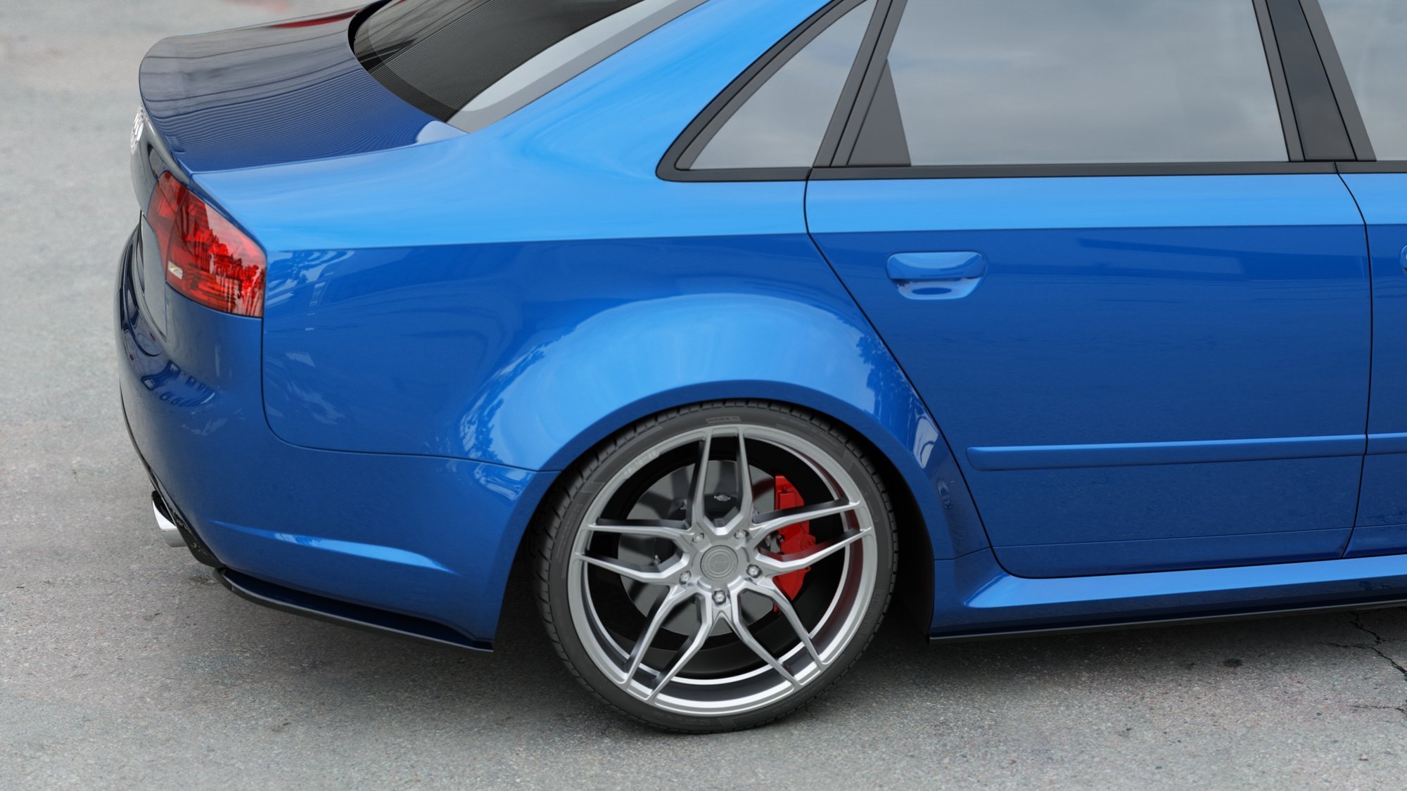 Rear Side Splitters V.1 Audi RS4 Sedan B7 - 3