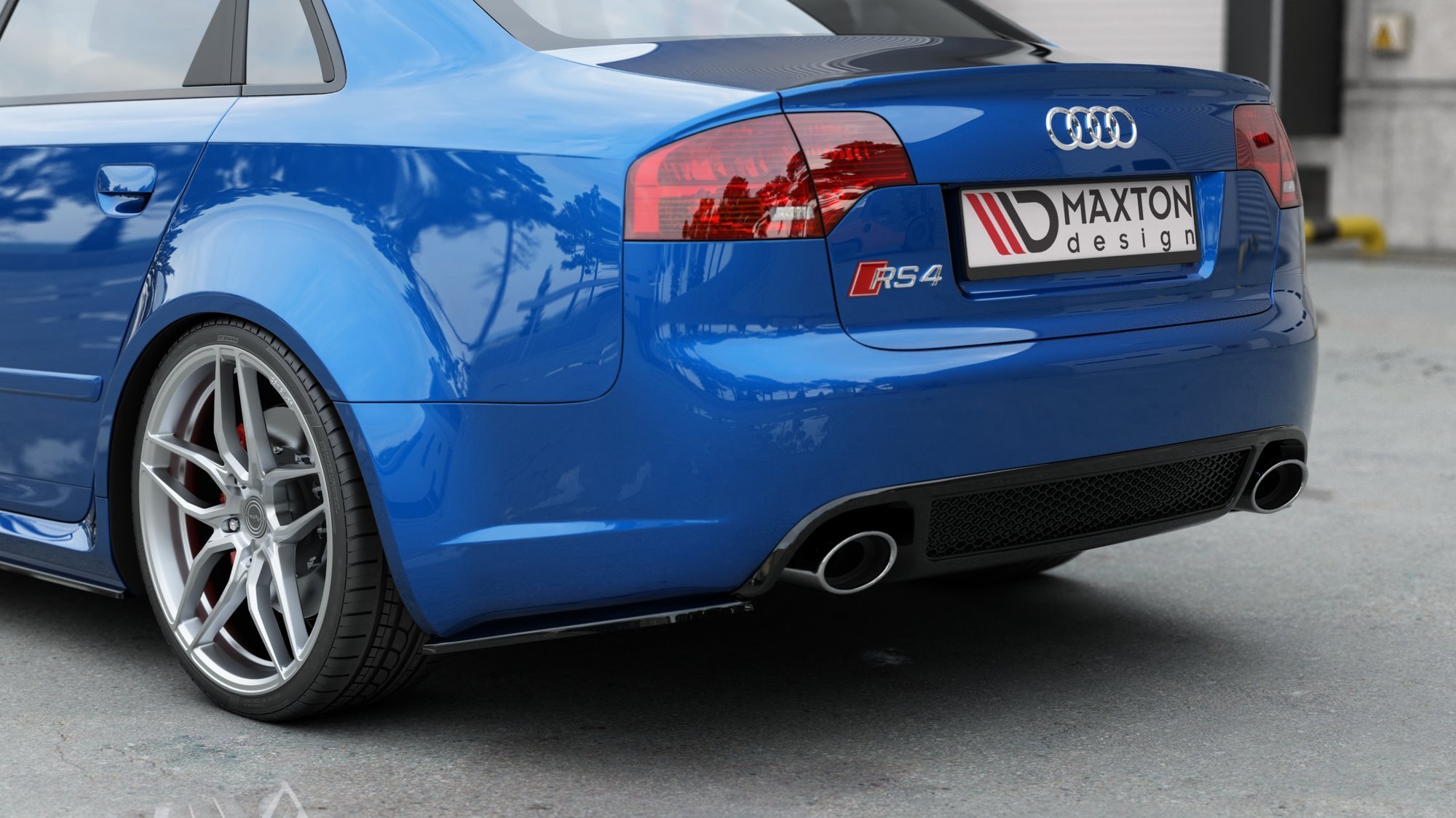 Rear Side Splitters V.1 Audi RS4 Sedan B7 - 2