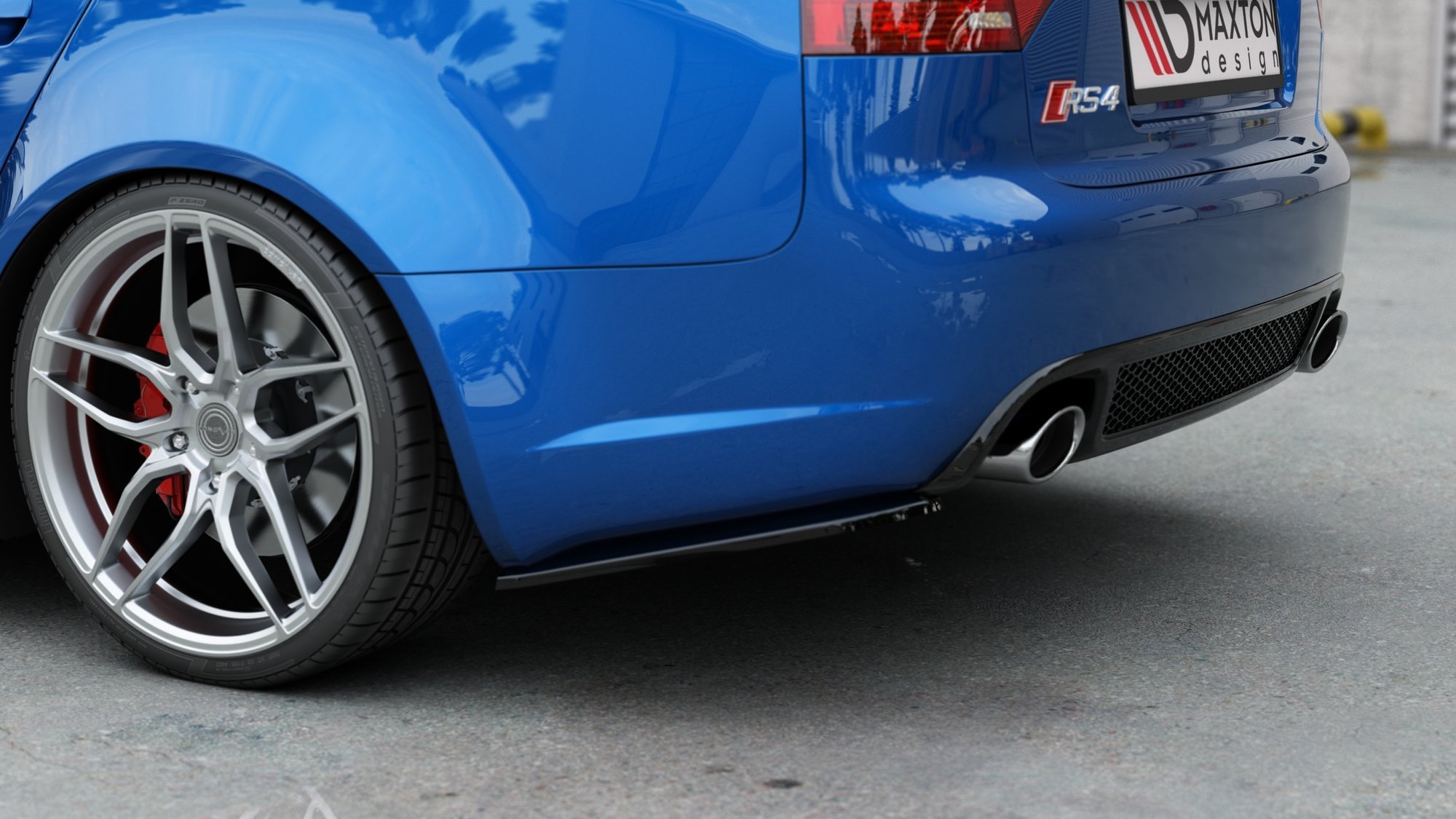 Rear Side Splitters V.1 Audi RS4 Sedan B7 - 5