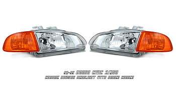 HONDA CIVIC 92-95 2/3D KROMADE STRÅLKASTARE + KLARA BLINKERS