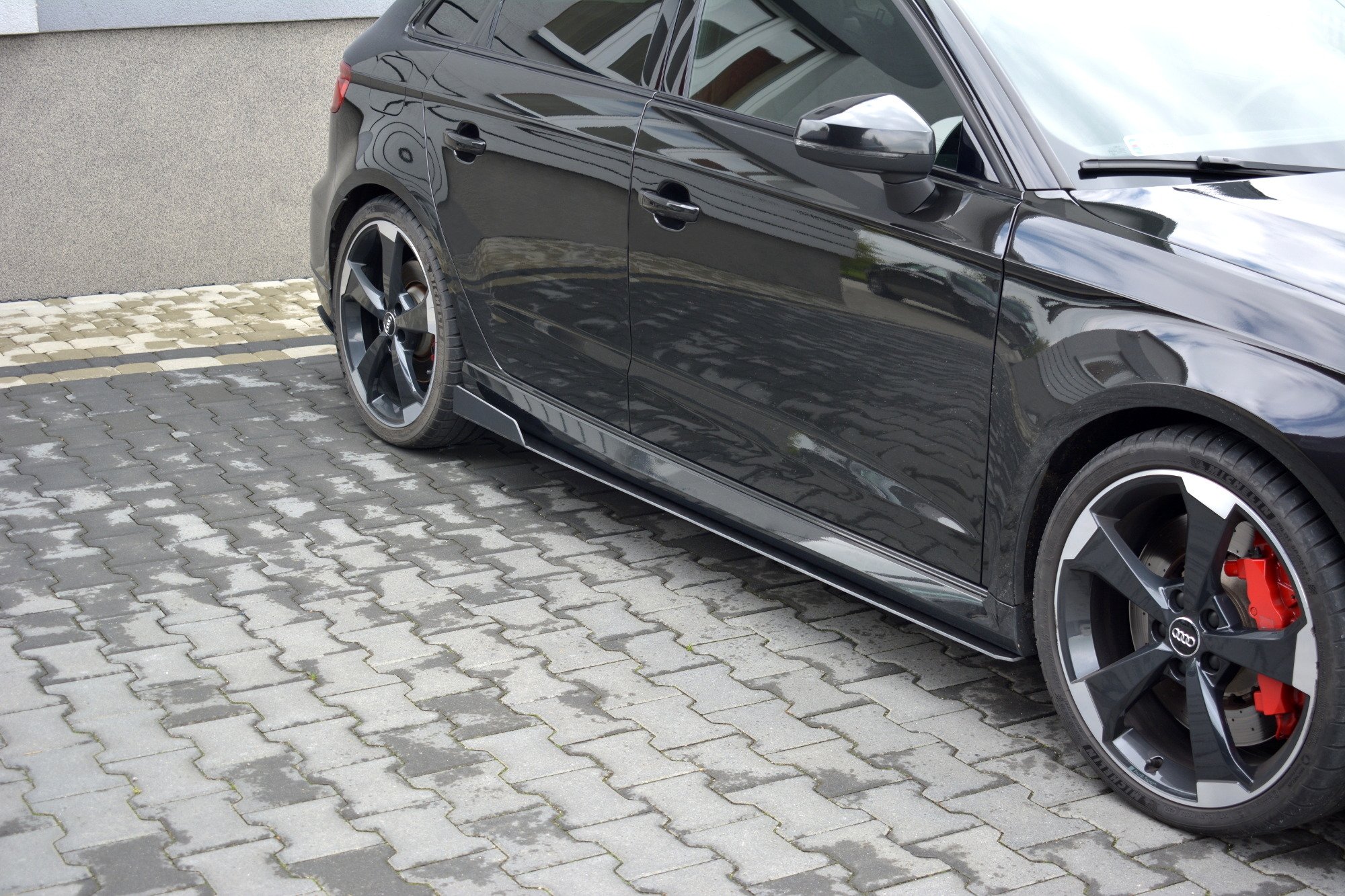 Racing Side Skirts Diffusers V.2 Audi RS3 8V Facelift Sportback (2017-20) - 4