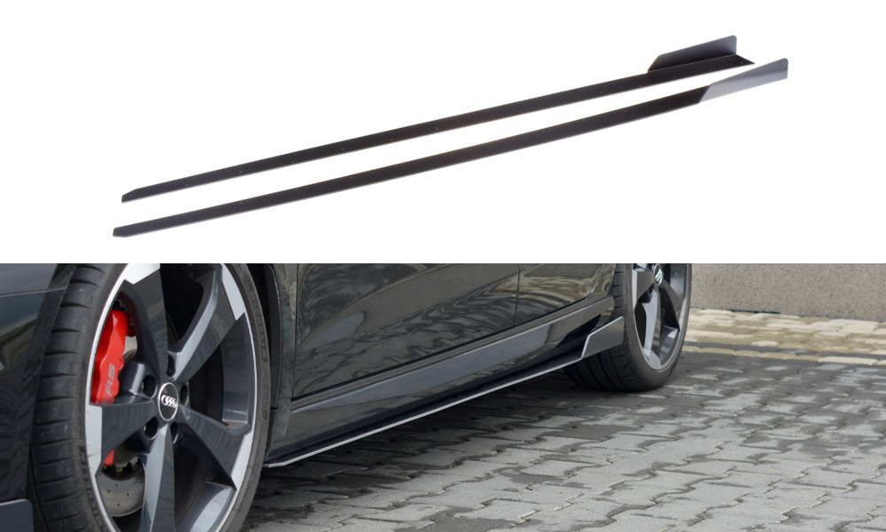 Racing Side Skirts Diffusers V.2 Audi RS3 8V Facelift Sportback (2017-20)