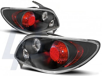TAILLIGHTS PEUGEOT 206 10.98- BLACK